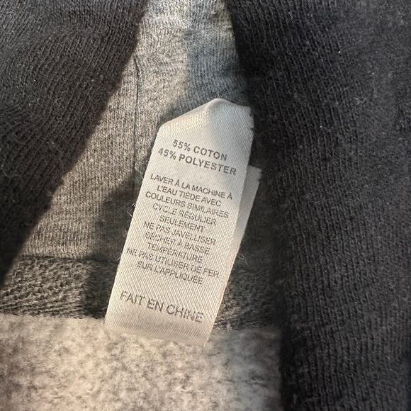 Independent Trading Company Sweatshirt Hoodie Mens L Fleece Gray Black Pullover - Picture 6 of 8